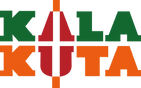 Logotipo colorido da Kalakuta com tons de verde, laranja e vermelho.